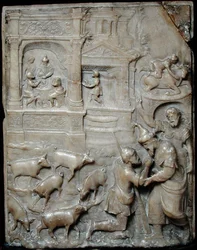 Relief, das die Rückkehr des verlorenen Sohnes darstellt, aus Malines
